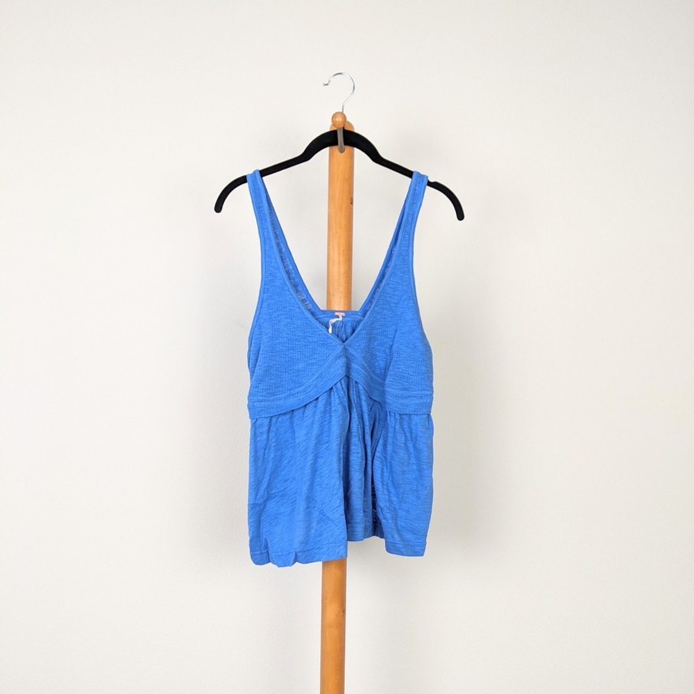 Free People Zinia V-Neck Babydoll Tank Top - Picture 2 of 8